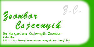 zsombor csjernyik business card